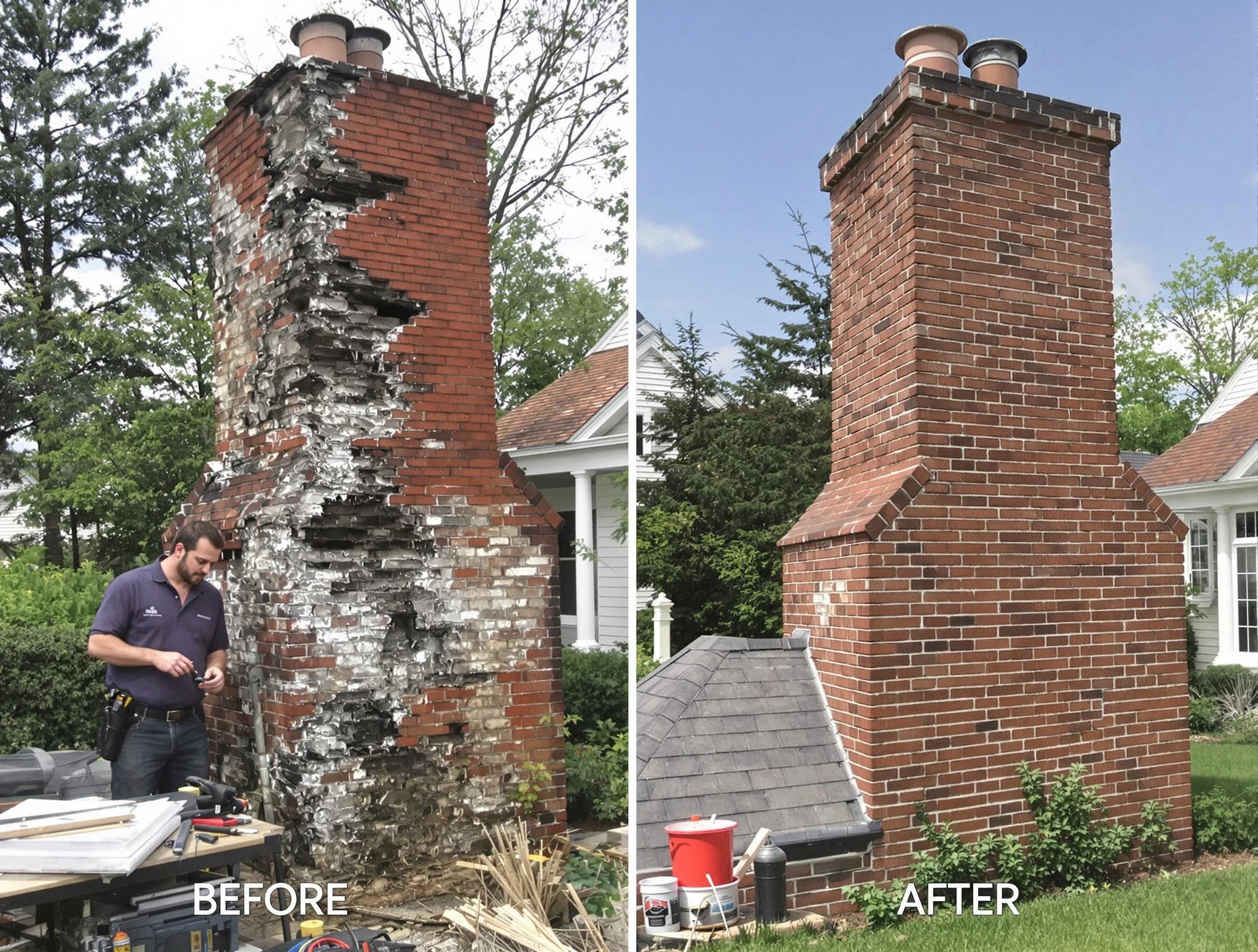 Rio Communities Chimney Sweep performing a full chimney restoration in Rio Communities, NM
