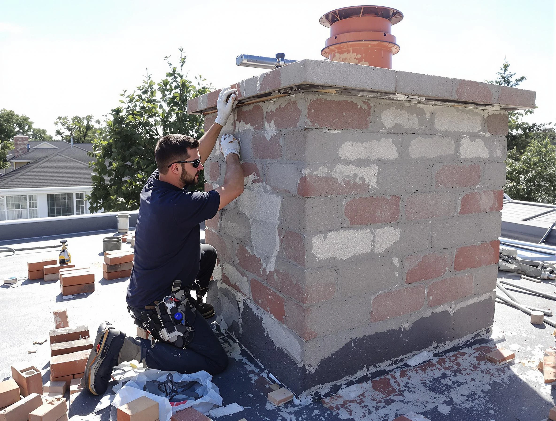 Advanced chimney repair process by Rio Communities Chimney Sweep in Rio Communities, NM