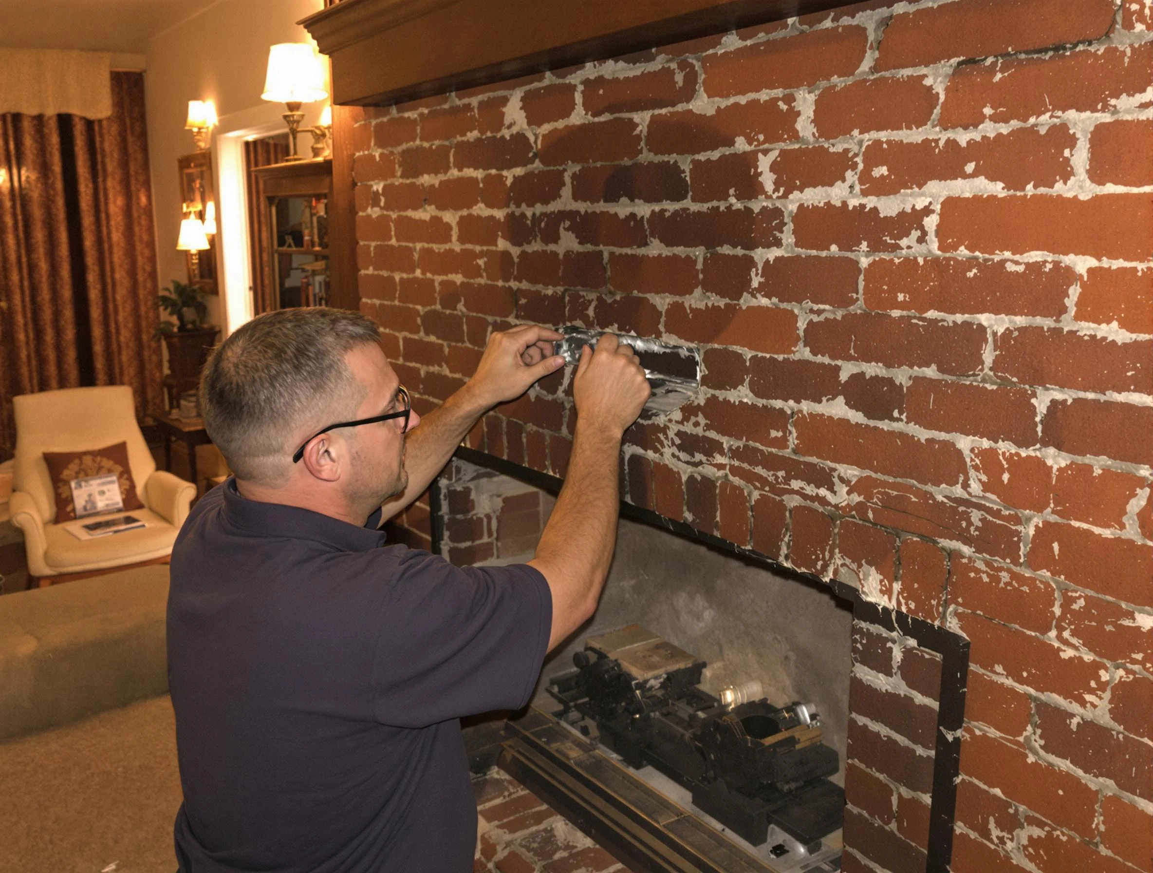 Rio Communities Chimney Sweep expert fixing a fireplace in Rio Communities, NM